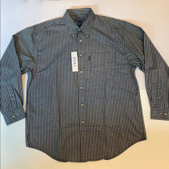 Izod Other - NWT Izod Long Sleeve Cotton Button Down Shirt L